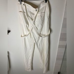NWT Banana Republic White Overall Pants